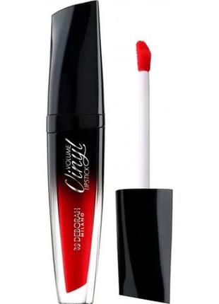 Рідка помада для губ deborah milano volume vinyl lipstick 06 — red