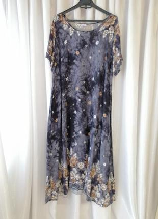 ✅ неймовірно красива сукня з натуральної тканини бавовна штапель (холодок) 100% хлопок з модним прин1 фото