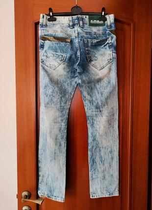 Мужские рваные вареные джинсы на болтах с потертостями amica5 фото