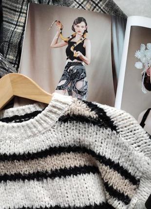 Жіноча кофта светр джемпер в смужку  bershka3 фото