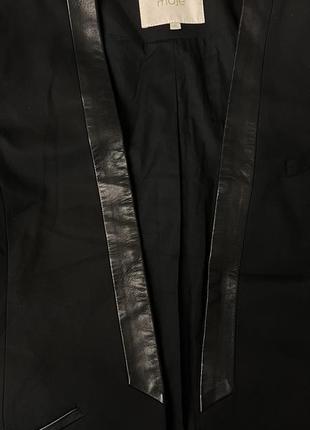 Пиджак с кожаными вставками5 фото