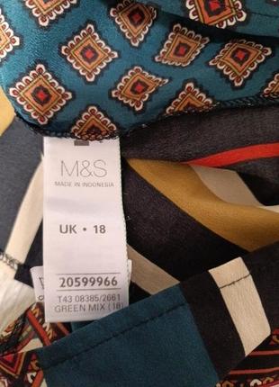 Удлиненная блуза этно бохо с узорами m&amp;s collection5 фото