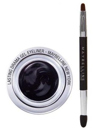 Підводка для очей maybelline new york lasting drama 24h gel eyeliner noir black