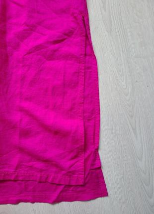 Платье сарафан туника лен малиновая с разрезом zara xs s m 4786/9828 фото