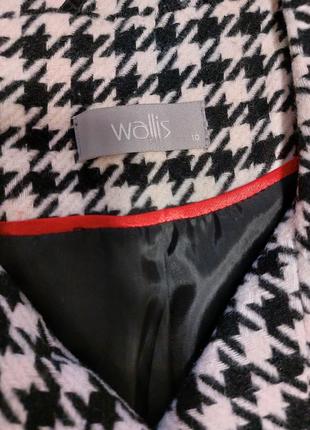 Wallis круте тепле пальто принт гусяча лапка xs-s6 фото