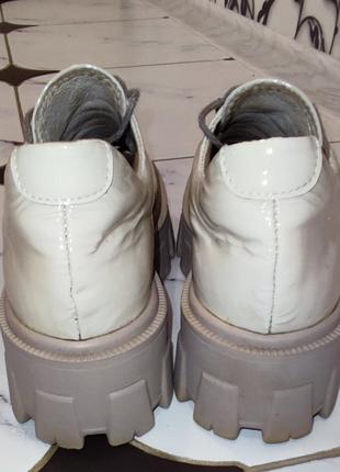 Лаковые туфли оксфорды кожа испания.5 фото