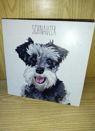 Картина с собакой шнауцер