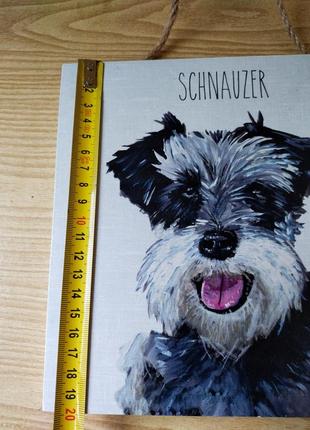 Картина с собакой шнауцер7 фото