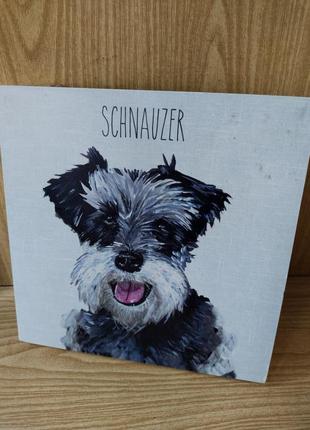 Картина с собакой шнауцер3 фото