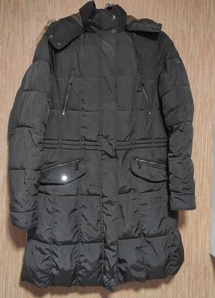Пуховик пальто з капюшоном geox1 фото