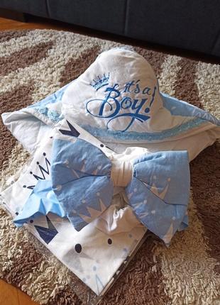 Конверт з бантом + пеленка