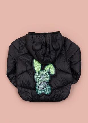 Куртка с зайчиком на спине и ушками3 фото