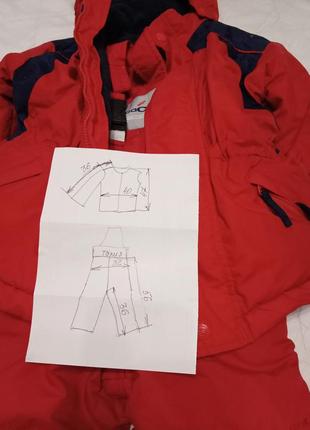 Зимний лыжный детский красный костюм 2-3-4р4 фото