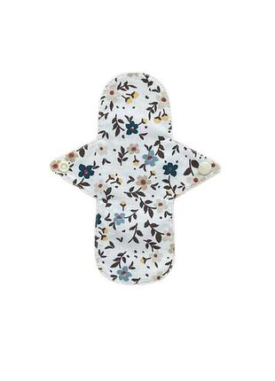 Прокладка ежедневная нормалл, цветочки на белом