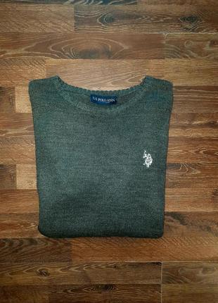 Мужская серая кофта светер u.s. polo assn5 фото