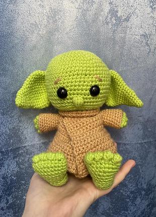 Вʼязаний малюк йода грогу ручної роботи star wars