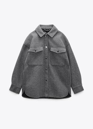 Тепла сорочка жакет zara