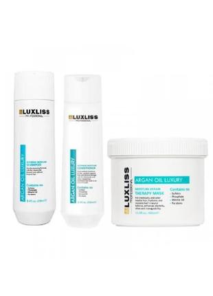 Набір luxliss intensive moisture (шампунь 250 мл, кондиціонер 250 мл, маска 400 мл)