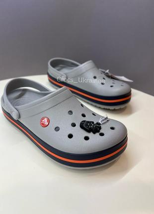 Сірі сабо крокс crocs crocband1 фото