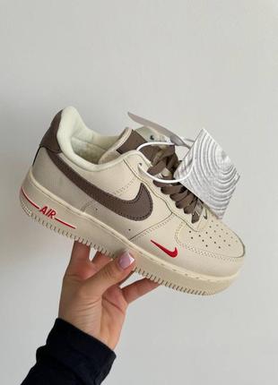 Nike air force 1 beige (хутро)1 фото