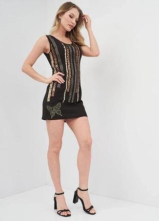 Сукгя desigual 71v2gb9/2000 чорне с паетками (8434486055599)