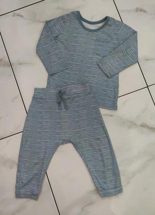 Домашний костюм пижама на мальчика george 9-12 мес (74-80 см)6 фото