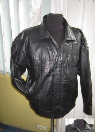 Крутая кожаная мужская куртка- бомбер classic leather, c&amp;a. 62р. лот 1095