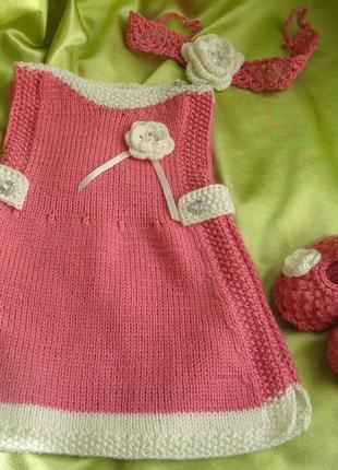 Теплый сарафанчик ручной работы