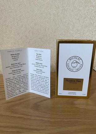 Nicolai parfumeur createur number one intense, edp, оригинал, 30 мл