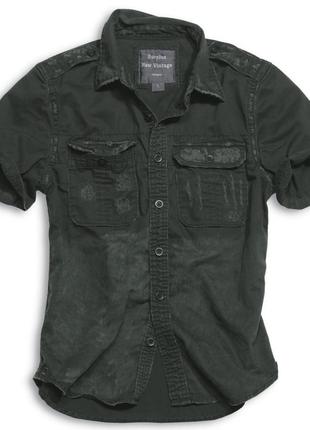 Рубашка мужская surplus raw vintage shirt black gewas (s)1 фото