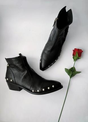 Стильные кожаные полусапоги ботинки manila grace, италия оригинал1 фото