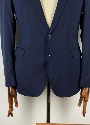 Оригинальный мужской деловой костюм strellson l-gandy slim fit navy wool suit5 фото