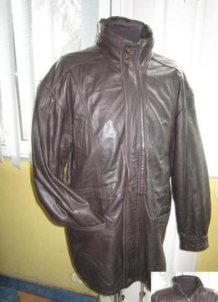 Крупная кожаная мужская куртка prince. нитеньки. 64р. лот 1097