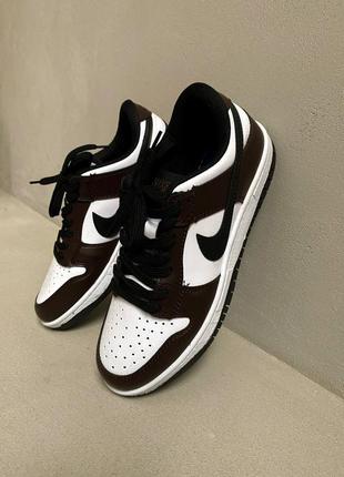 Кроссовки nike dunk low brown2 фото