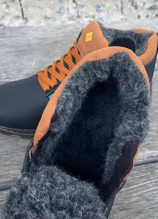Мужские зимние кожаные ботинки columbia7 фото