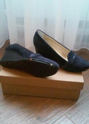 Туфли натуральные замшевые, т/синего цвета, производства украина2 фото