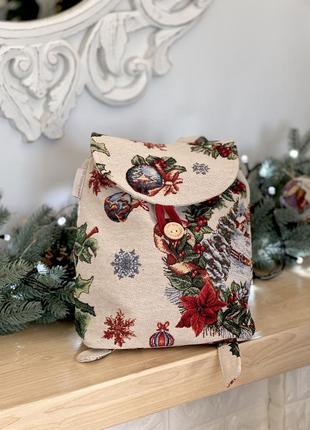 Рюкзачок детский новогодний гобеленовый для прогулок limaso