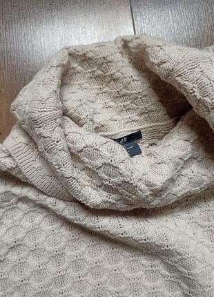 Платье свитер бежевого цвета, размер s3 фото
