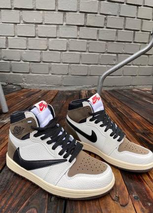 Кроссовки nike air Drip jordan 1 retro х travis scott “reverce” ( premium )