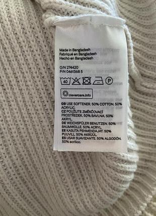 Котоновий светр молочного кольору  h&m2 фото