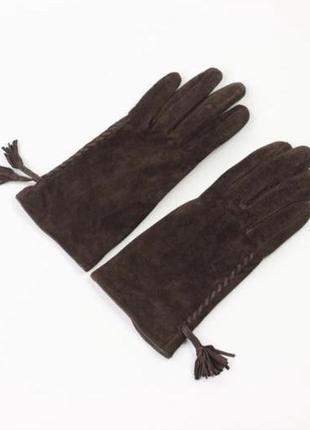 Стильные замшевые перчатки перчатки