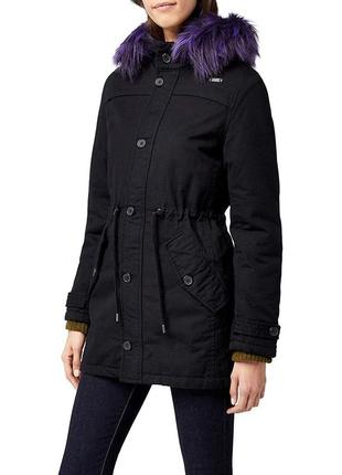 Куртка парка женская brandit ladies franka ripstop parka black-purple (xs)