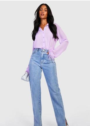 Атласна сорочка з пірʼям