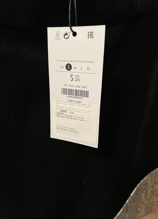 Bershka новая с ценником юбка бархатистая с металлической деталью4 фото