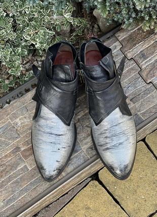 A.s.98 роскошные дизайнерские кожаные ботинки котелка бохо этно стиль 40р.2 фото
