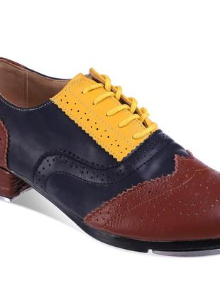 Туфли для степа и чечетки zelart 💣 размер 34-45 коричневый4 фото