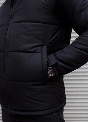 Базовая теплая мужская куртка на синтепоне матовая7 фото