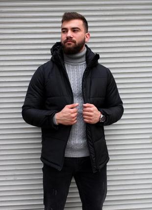 Базовая теплая мужская куртка на синтепоне матовая4 фото