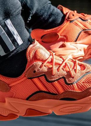 Кроссовки мужские adidas ozweego, оранжевые, адидас озвиго, кросівки10 фото