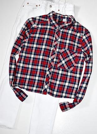 H&m стильная легкая укороченная рубашка